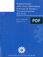 Reglamentacion Sobre Lineas Subterraneas Exteriores de Energia y Telecomunicaciones AEA 95101 PDF
