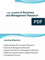 The Nature of Business and Management Research