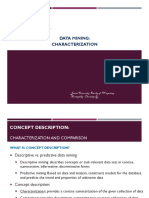 Data Mining: Characterization: Jimma University, Faculty of Computing Arranged By: Dessalegn Y