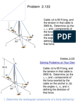 Cable Tension Force Components and Direction Angles