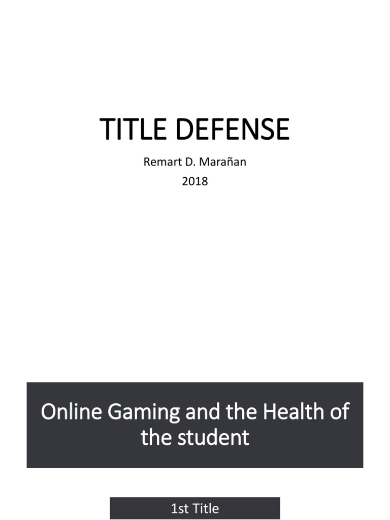Title Defense: Remart D. Marañan 2018 | PDF | Internet | Learning