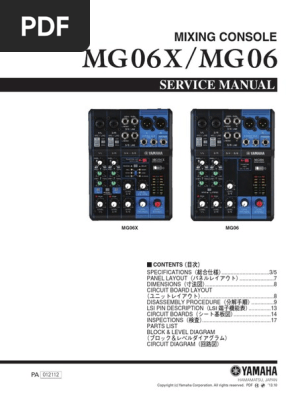 Yamaha mg06x mg06 Mixing Console PDF | PDF | Computer Engineering