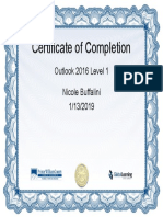 Outlook 2016 Level 1 Certificate