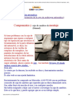 Información de Clase A Mercedes-Benz W168. Caja de Cambios (Manual)