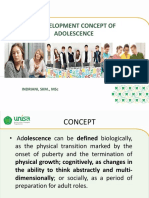 A Development Concept of Adolescence: Indriani, SKM., MSC