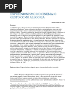 Expressionismo No Cinema O Gesto Como Alegoria – Luciano Nunes Do Vale