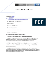 Ley 26953 Creacion Ceticos Loreto