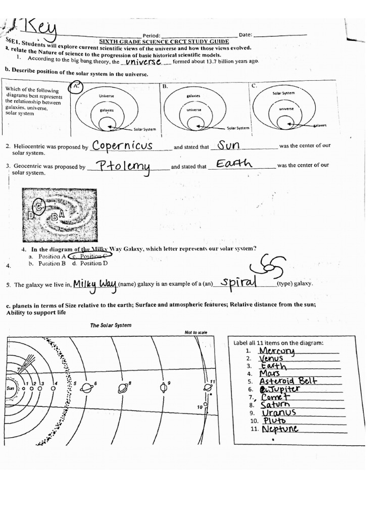 End Of Year Review Guide Answer Key