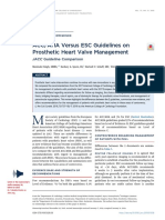 ACC/AHA Versus ESC Guidelines On Prosthetic Heart Valve Management