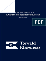 Financial Statements 2016: Klaveness Ship Holding Consolidated