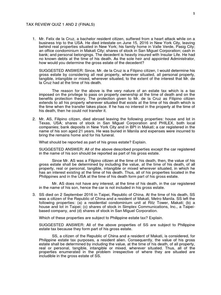 Cruz's Tax Filing Status for 2024 | PDF | Estate Tax In The United ...