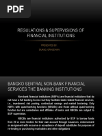 Regulations & Supervisions of Financial Institutions: Presented By: Duaso, Grace Ann