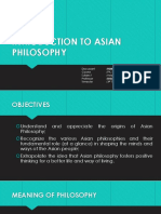 Introduction To Asian Philosophy