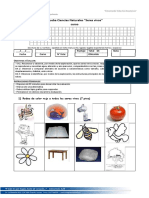 Prueba 1° Básico Ciencias Seres Vivos Junio