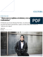 Byung-Chul Han: "Ahora Uno Se Explota A Sí Mismo y Cree Que Está Realizándose" - Cultura - EL PAÍS