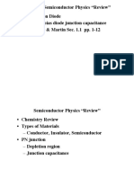 P-N Junction Diode - Reverse Bias Diode Junction Capacitance - Text: Johns & Martin Sec. 1.1 Pp. 1-12