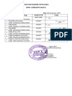 DAFTAR HADIR UPACARA Pns