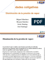 Exposicion Diminucion Del Punto de Ebullicion Diapositivas