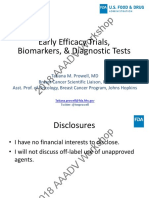 Early Efficacy Trials, Biomarkers, And Diagnostic Tests_Prowell 2018