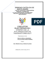 Informe de Circuitos Electronicos-Diseño de La Polarizacion de Transistores