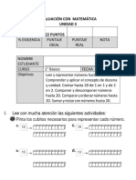 PRUEBA Mat 1 Basico Sin ADECUACIÓN y Con Pauta de Correccion