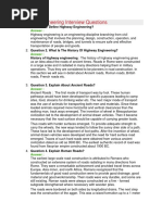 Highway Engineering Interview Questions