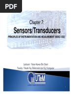 Sensors/Transducers: Principles of Instrumentation and Measurement ( (Bekg 1233) )