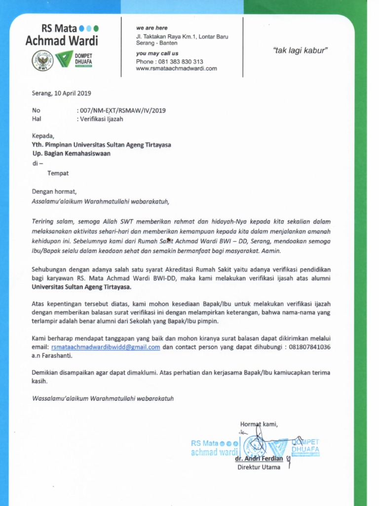 Contoh Surat Permohonan Pelatihan