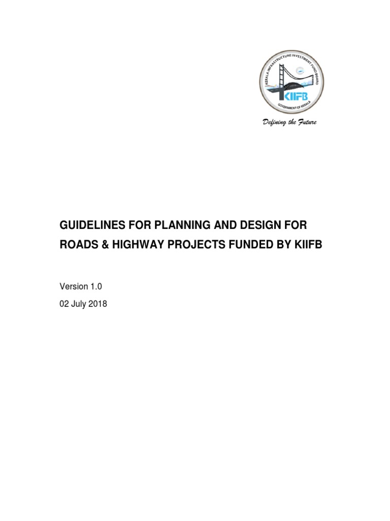 KIIFB Road Project Design Guidelines | PDF | Road | Road Surface
