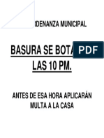 Aviso Horario Basura