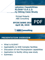 Fire/Explosion Capabilities of Aloha 5.4.1.2: A Facility Siting Case Study