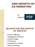 Origin and Growth of Service Marketing: BY Anjali Balakrishnan