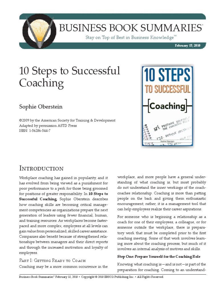 10 Steps To Successful Coaching PDF | PDF | Books | Goal