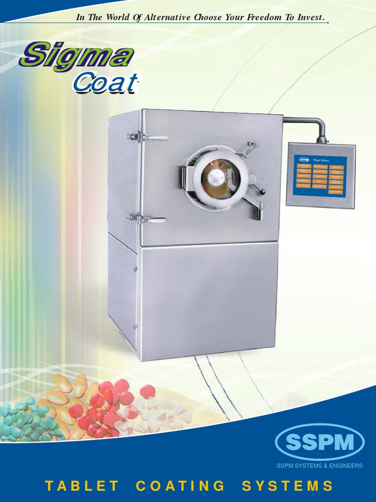 Sigma Coat Tablet Coating System | PDF | Manufactured Goods ...