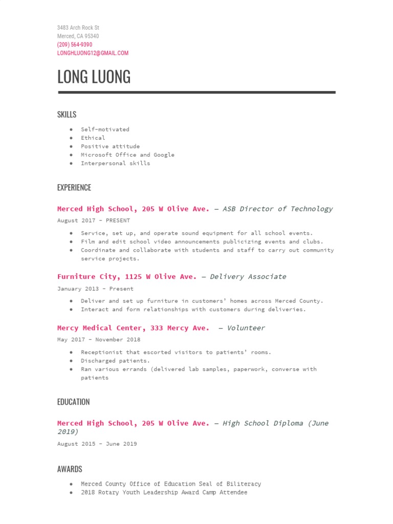Long Luong - Guid-30 Resume | PDF