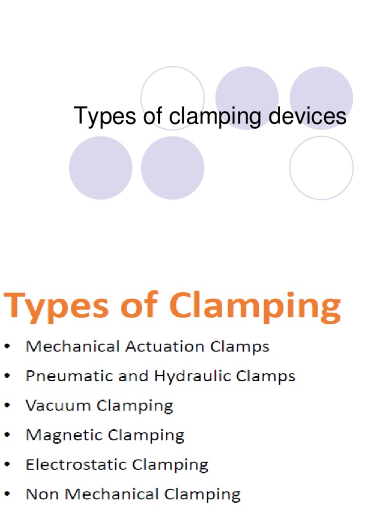 Types of Clamping Devices PDF Pneumatics