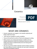 Ceramics: Presented by Sam A.W Bandawe Mcdonald K Juma