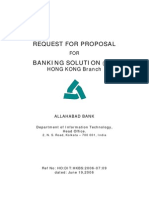 Request For Proposal Banking Solution: (BS) For Hong Kong Branch