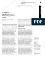 Corneal Sensitivity and Ocular Surface Changes Following Preserved Amniotic Membrane Transplantation For Nonhealing Corneal Ulcers