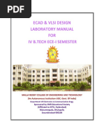 Ecad & Vlsi Design Laboratory Manual FOR Iv B.Tech Ece-I Semester