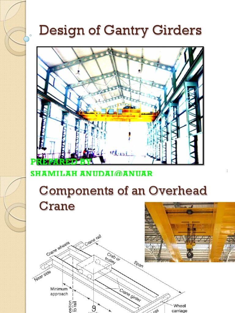 LECTURE 2Design of Gantry Girder PDF Crane (Machine) Friction