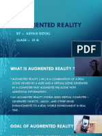 Augmented Reality: By:-Arpan Goyal Class: - Ix G