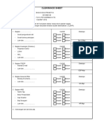 Form Clearance Sheet