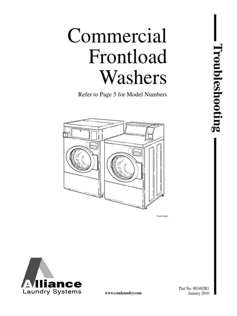 Commercial Frontload Washers: Refer To Page 5 For Model Numbers | PDF ...