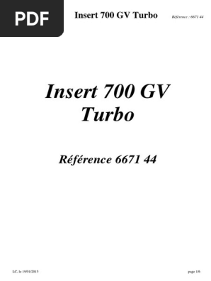 Invicta 700 GV Turbo | PDF | Allumage | Bois