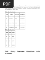 SQL Query Interview Questions With Answers: Table - Employeedetails