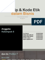 Prinsip Dan Kode Etik Dalam Bisnis