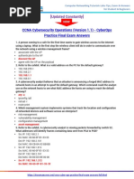 CCNA Cybersecurity Operations (Version 1.1) - CyberOps Practice Final Exam Answers