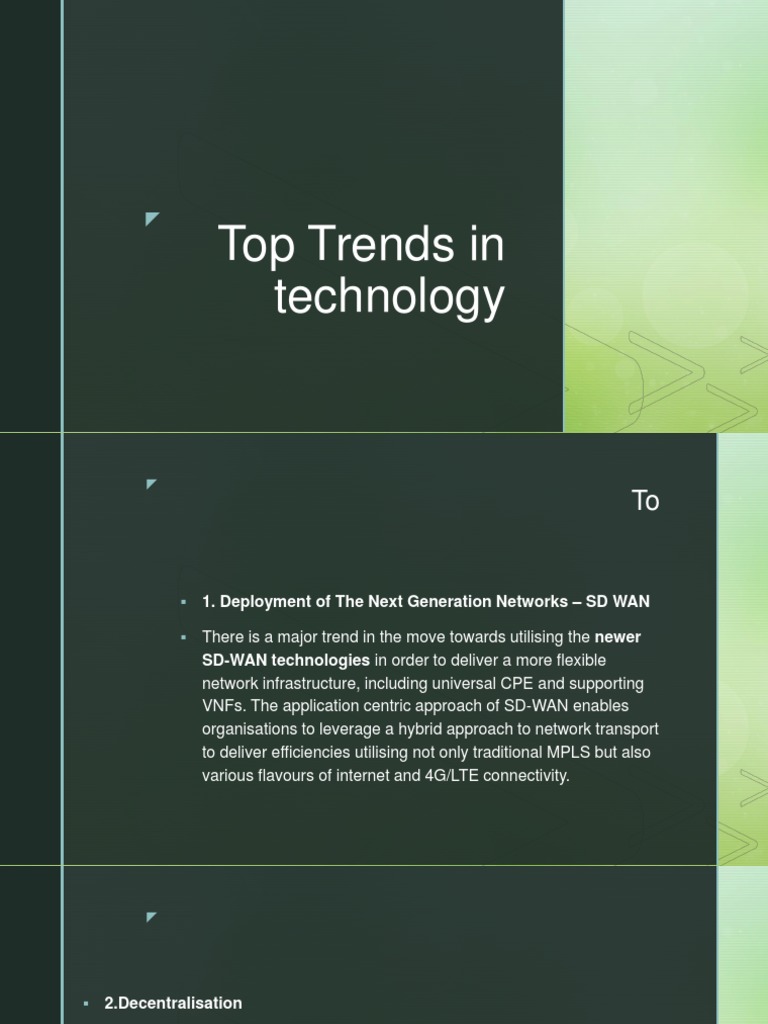Top Trends of IT | PDF | Business | Technology & Engineering