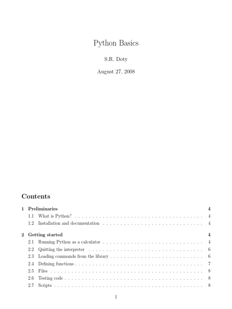 PythonBasics PDF | PDF